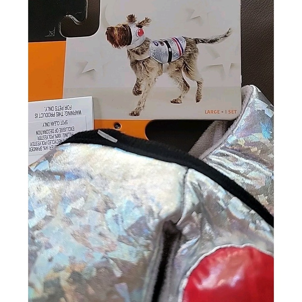 Astronaut Costume Silver Extra Large XL Pet Halloween Dog Cosplay Hide & Eek